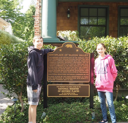 With brother at HP Garage (a.k.a. the “Birthplace of the Silicon Valley”) HP Garage